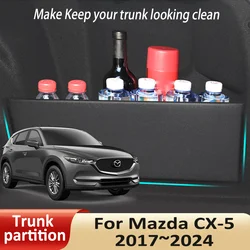 Car Organizer Trunk Side Partition For Mazda CX-5 KF 2017~2024 2018 2019 MK2 Auto Parts Interior Trunk Accessories Storage Tools