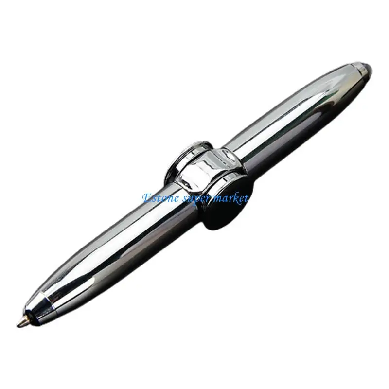 090B Rotary Spinning Ball Point Pen LED Hand Spinner Interactive Emotional Appease Toy for Anxiety Relieving ADD OCD Therapy