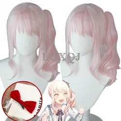 Akiyama Mizuki Cosplay Peruca, Cabelo Sintético Resistente ao Calor, Perucas Amia, Rosa Mzk, Alta Qualidade, Tampão de Peruca Grátis