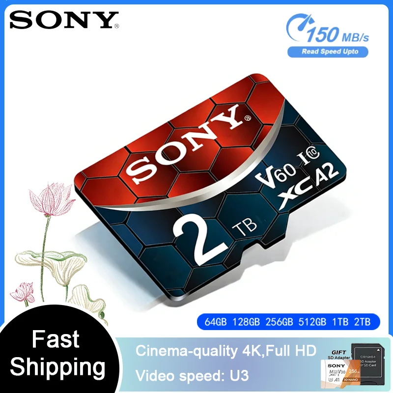 

SONY TF SD Card 1TB Extreme SD Memory Card 256GB 512GB 128GB Micro 2TB SD C10 TF Flash Card for Xiaomi Phone Camera table PC