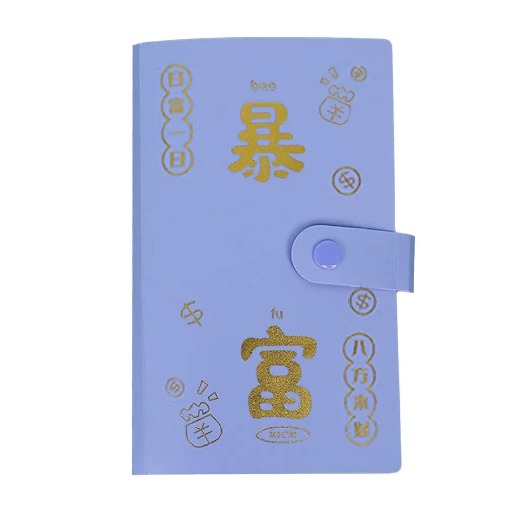Get Rich Overnight 100 ซองประหยัดเงิน Challeng ประหยัดเงิน PP Mini Binder Savings Challenge กันน้ําขนาดใหญ่ความจุ