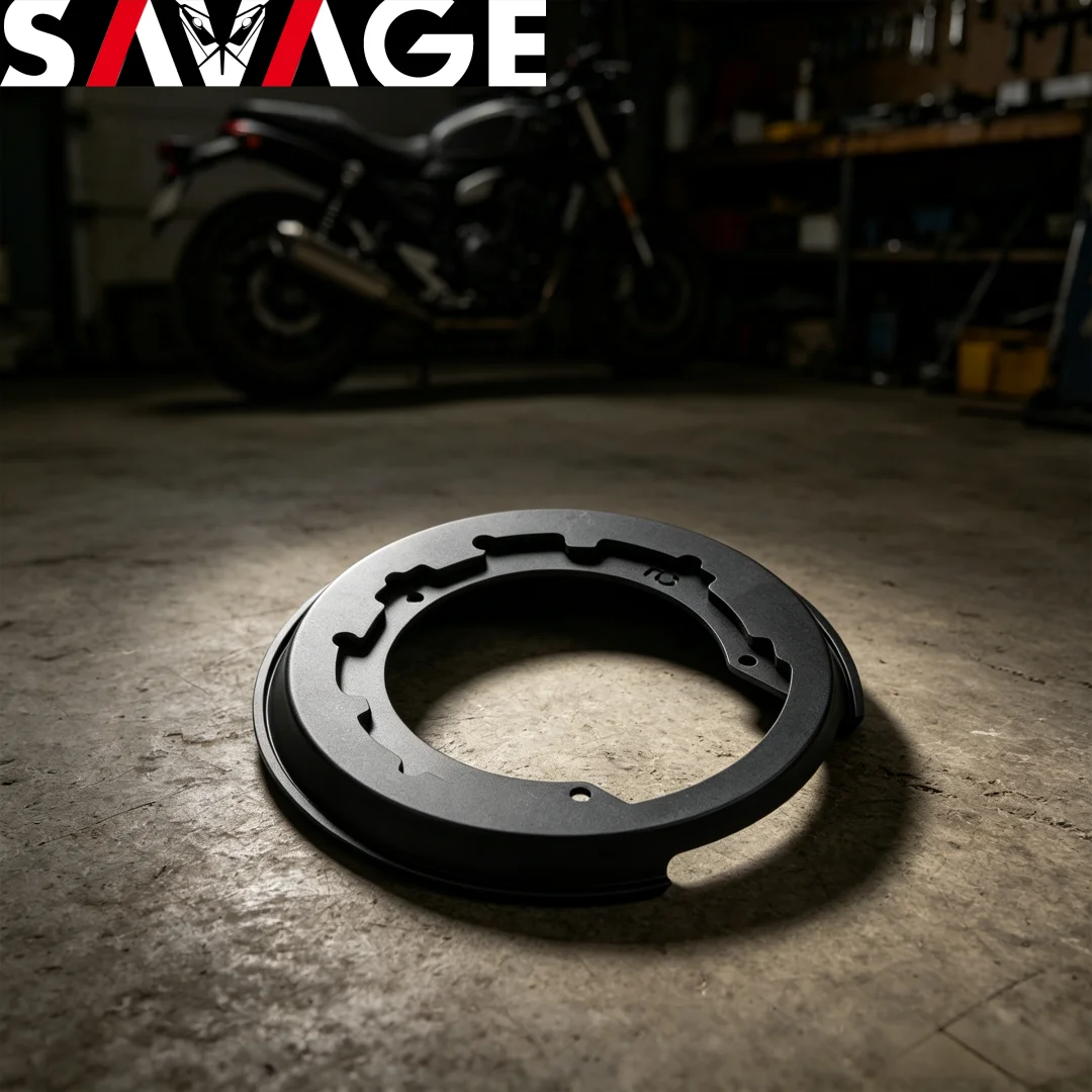SAVAGE TTP-LH65C Motorcycle Fuel Tank Bag Tanklock Ring Adapter Mount Black for Honda CB650R CBR650R CB750 Hornet Etc.