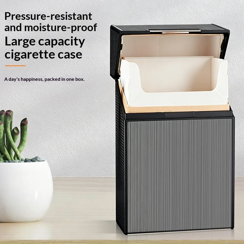 Metal Cigarette Case, 20 Cigarette Capacity Portable Storage Holder For Daily Commute Travel Outdoor Daily Carrying Accessories view 3