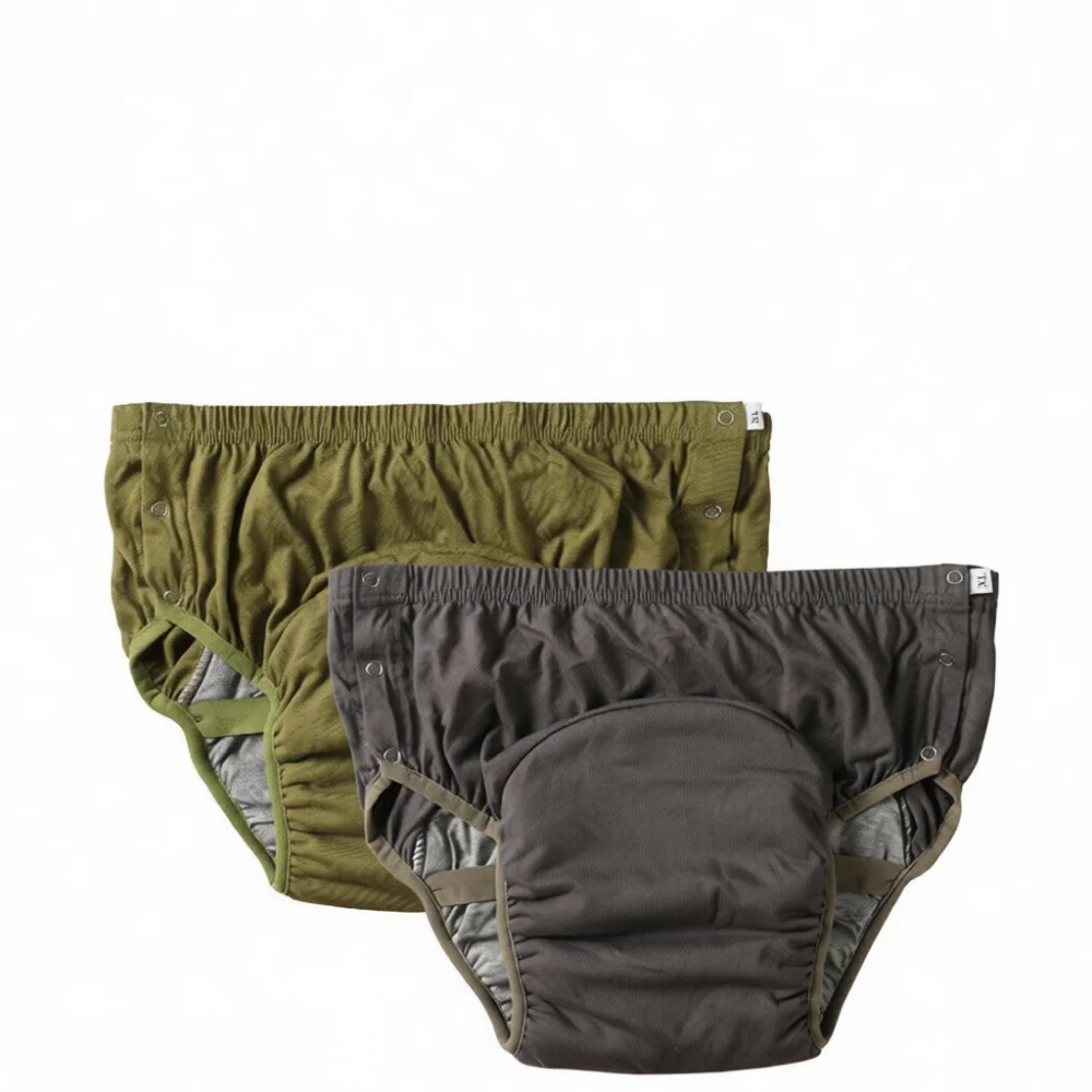 Comfortable Adult Incontinence Briefs Washable Cotton Reusable Elderly Care Pants Leakproof Protection Soft Breathable Underwear