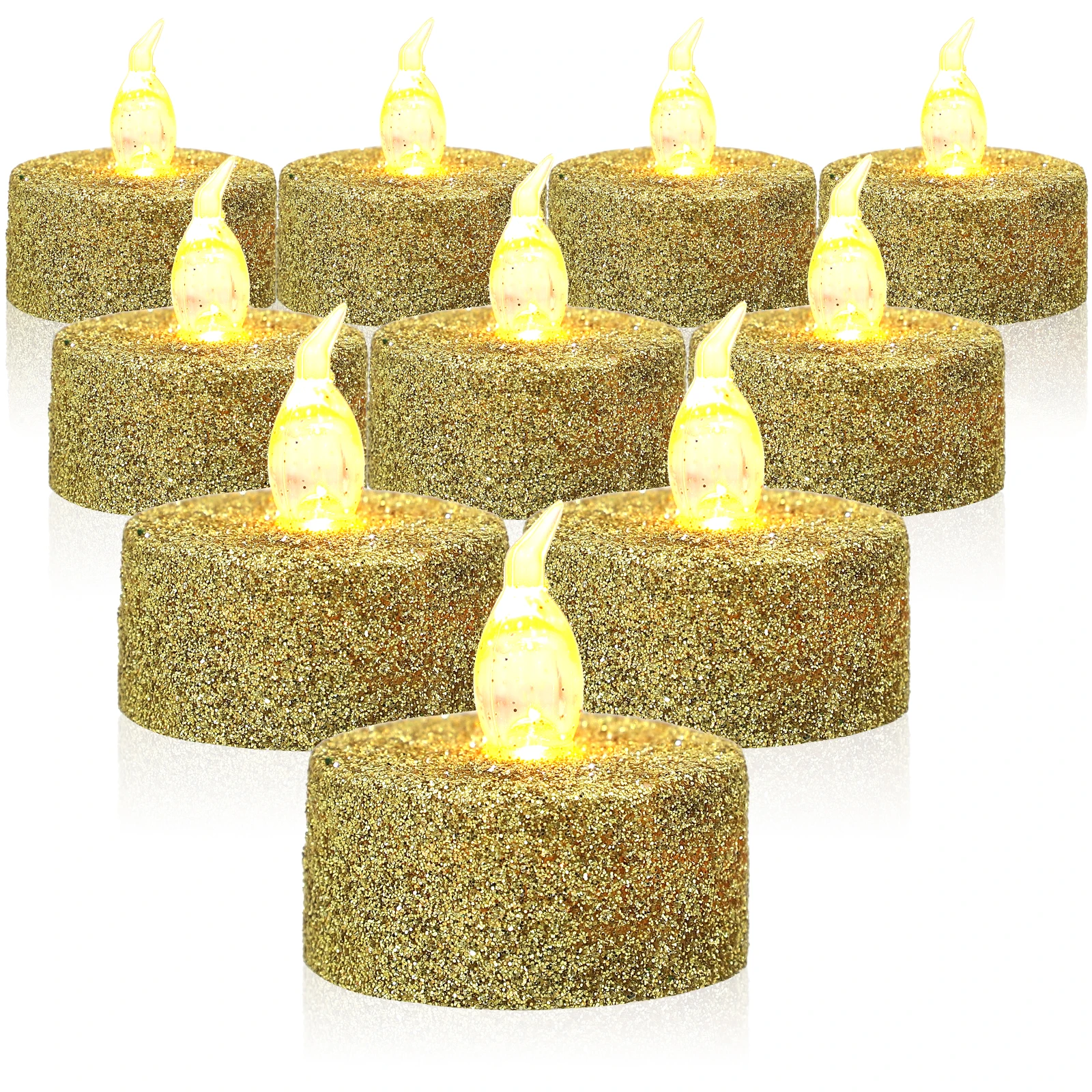 

Glowing Electronic Lamp Flameless LED Candles Flickering Operated Decorative Lights for Wedding Home Bar Tea