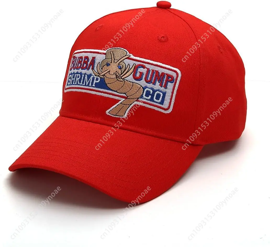 Adjustable Bubba Gump Baseball Cap Shrimp Co. Embroidered Hat (Red) Men Woman Outdoor Casual Party Headwear Unisex