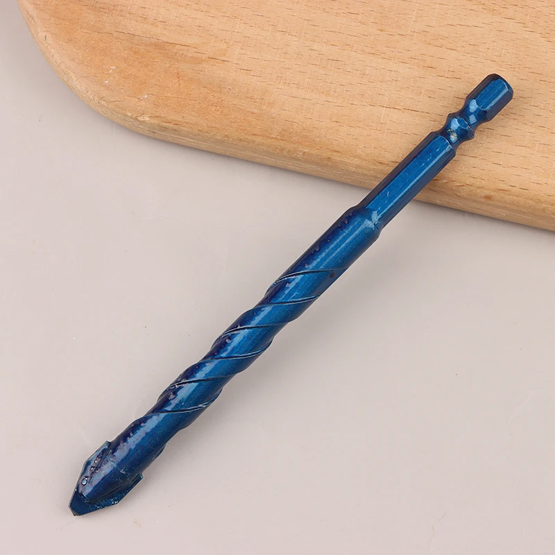 1/4 ชิ้น 6-12 มิลลิเมตรโรตารี่บิตสําหรับแก้วกระเบื้องเซรามิคอิฐ Hard Alloy ไม้เครื่องตัดรูเลื่อยก่ออิฐคอนกรีตเกลียวเจาะบิต