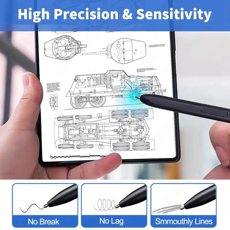 Super Sale Replacable Stylus Tip for Samsung Galaxy Tab S7/S8/S9+ S23 Note20 Touch Stylus S Pen Tip with Clip