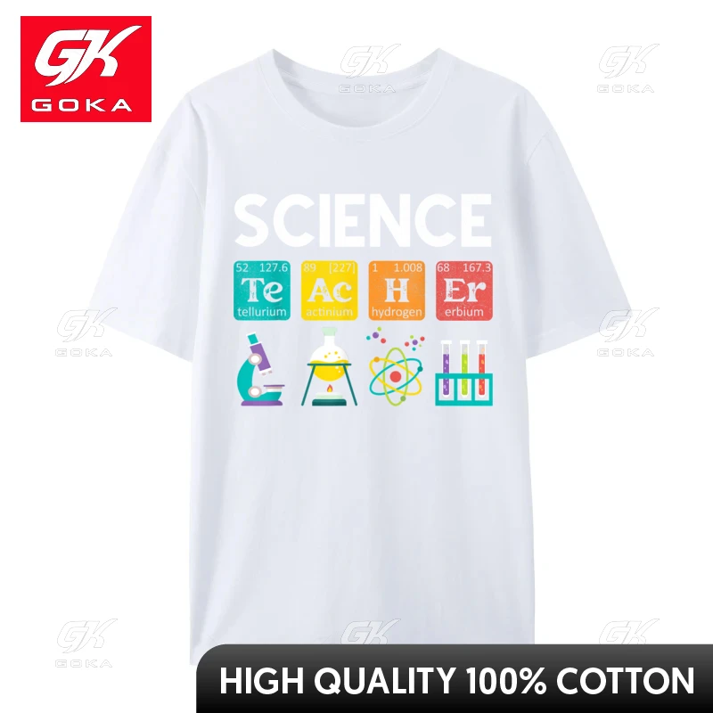 Science Teacher Chemistry Biology Physics Teacher Student Design Pure Cotton Tops & Tees for Men Casual T-Shirts