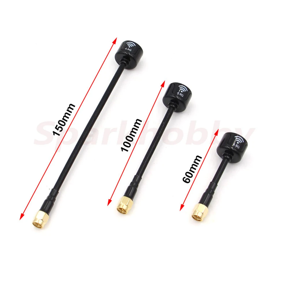 Lollipop 3 RHCP 4.9G Image Transmission Antenna 60/100/150mm Length SMA/RP-SMA Interface for RC Transmitter Receiver Drones DIY