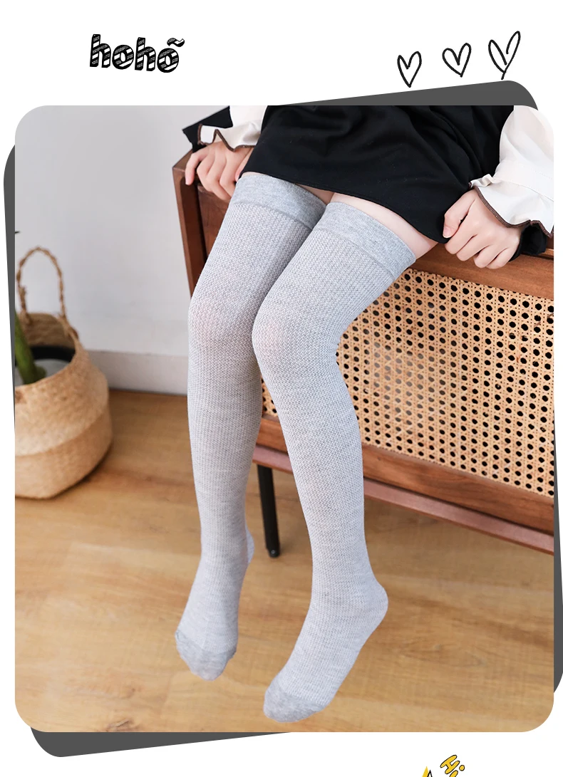 Baby Mädchen weiche Baumwolle dünne atmungsaktive lange Socken Prinzessin Kinder Mesh Student Strümpfe Sommer Herbst über den Knies trümpfen – Detail 10
