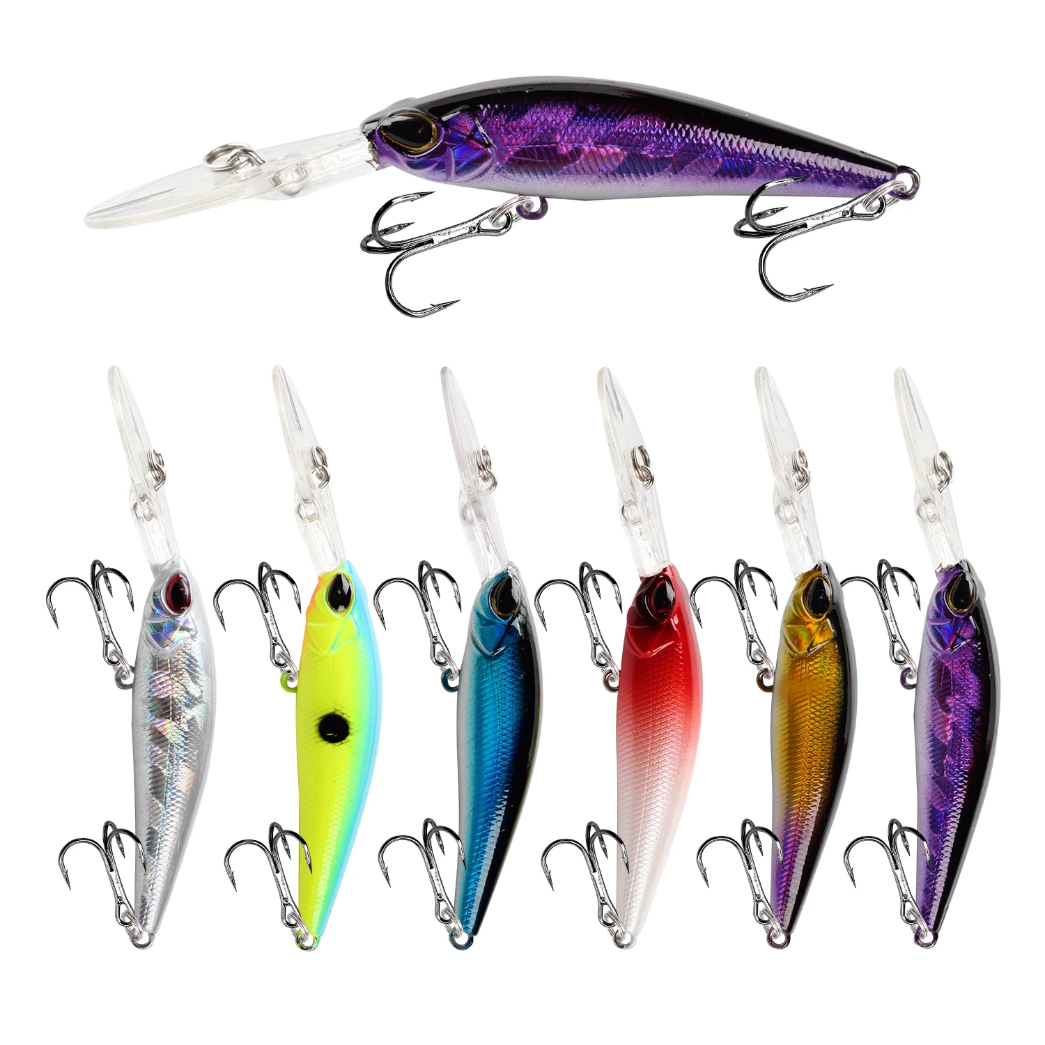 1 pz Minnow galleggiante esca da pesca 9cm 5.8g Jerkbait plastica artificiale esca dura Wobblers Crankbait Bass Pike attrezzatura da pesca