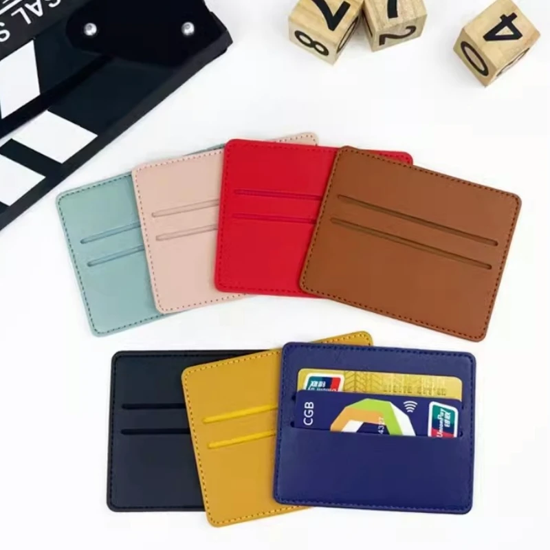 Slim PU Leather Wallet Credit ID Card Holder Purse Money Case Cover Portable Simple Exquisite Compact Male Female Storage Bag