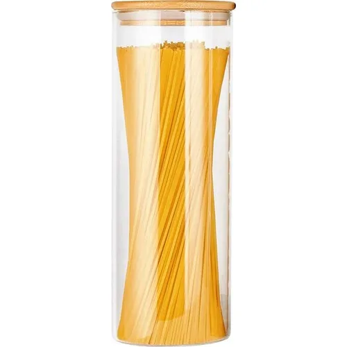 Mama Camilla Maxi Size 1900 ml. Borosilicate Glass Jar Vacuum Bamboo Cover