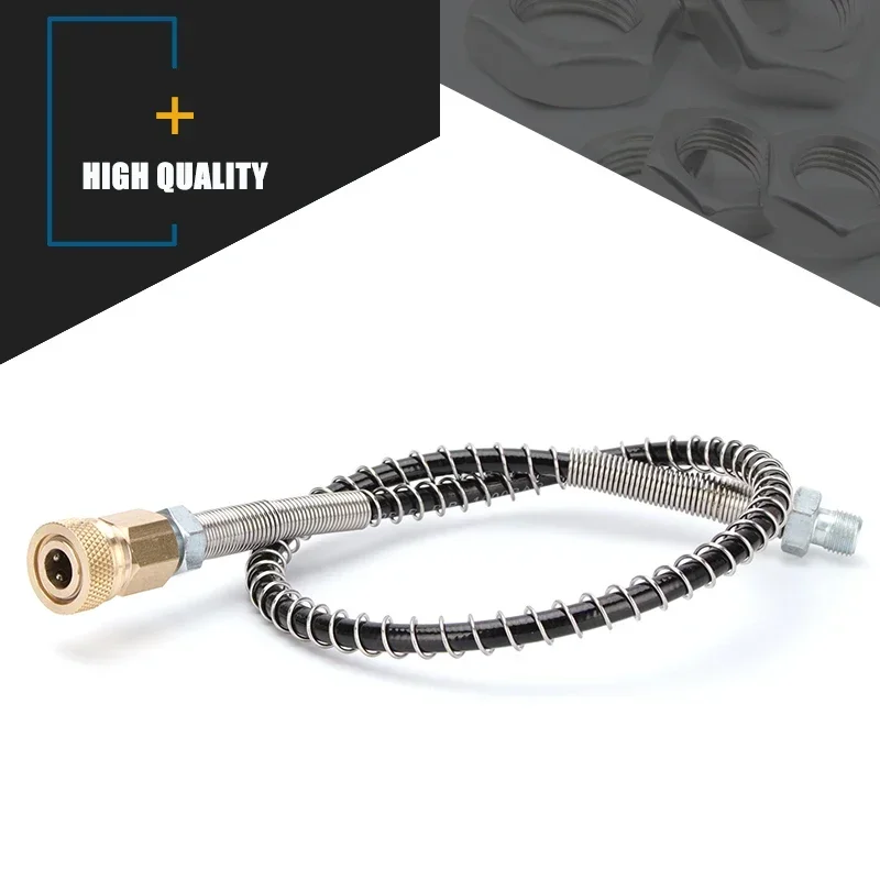 50cm High-Pressure Nylon Hose with Quick Connect Couplings M10x1 Thread PCP Pneumatics Air Refilling with Spring Wrapped 40Mpa