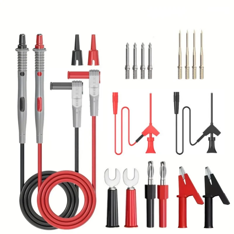 Universal Multimeter Probe Test Lead Kit with Replacement Pin Tester Tip IC SMD Test Hook Alligator Clip P1503 Series