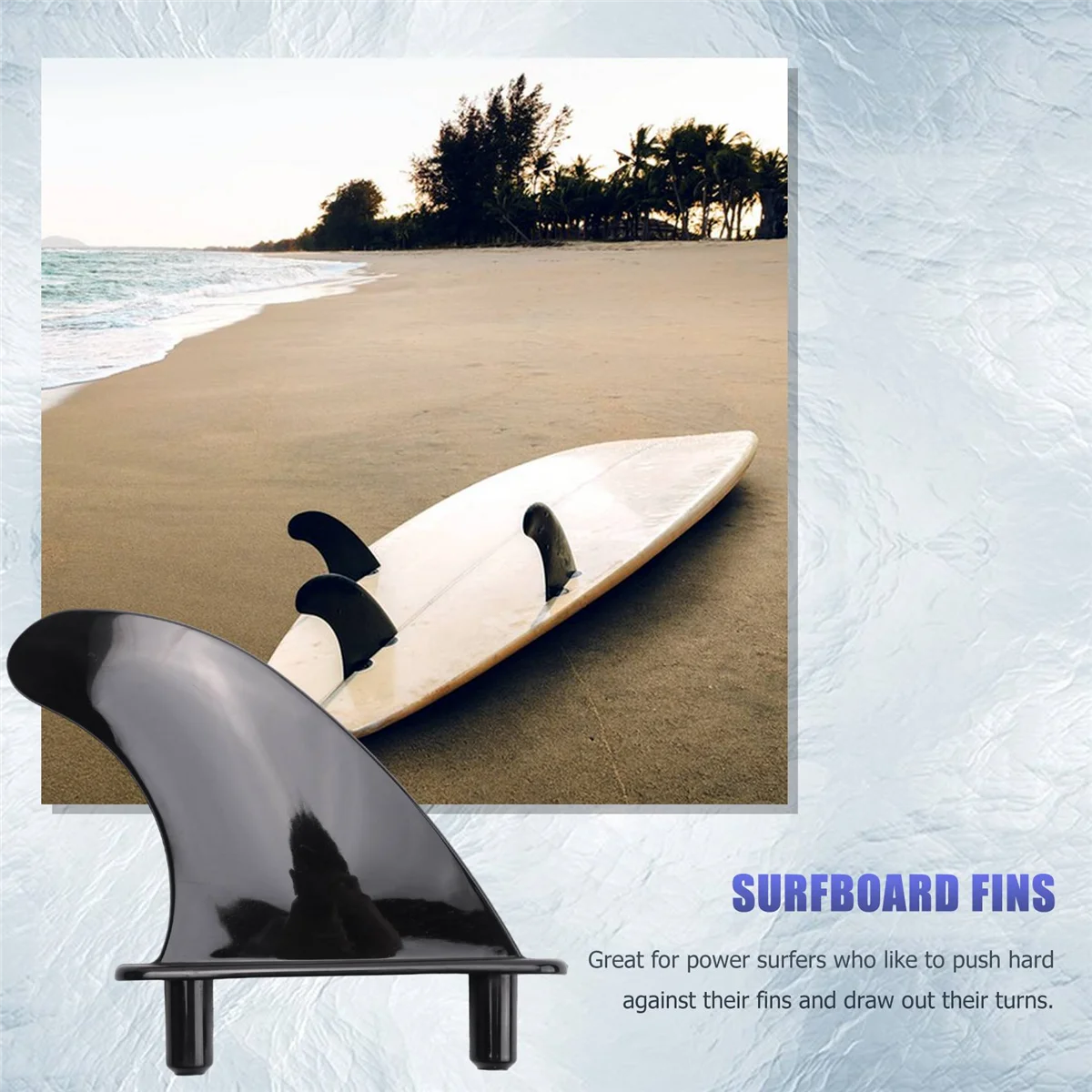 3Pcs Soft Top Surfboard Fins Sets for Softboard Paddle Board Surf Boards