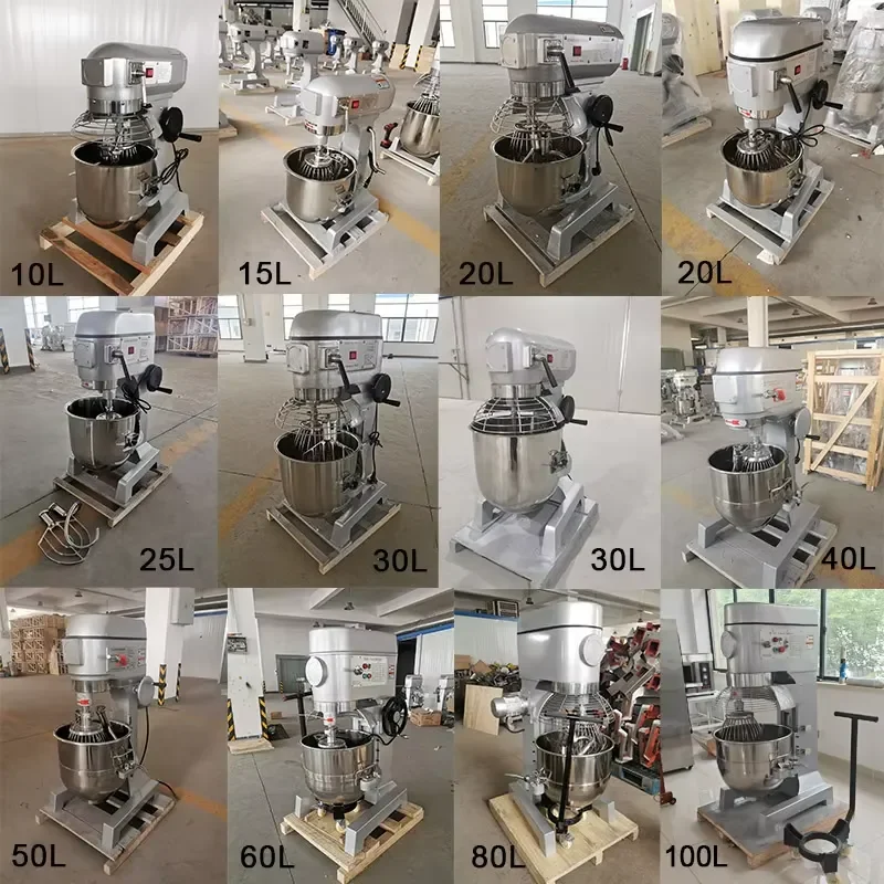 for 10 15 20 25 30 35 40 50 60 80 100 Liters Stainless Steel Dough Cake Mixer Planetary Food Mixer Commercial Grade