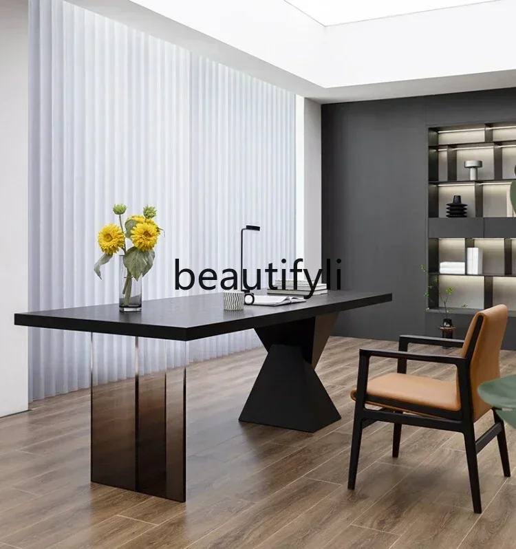 

FG40Household acrylic computer desk simple living room solid wood desk design teacher workbench