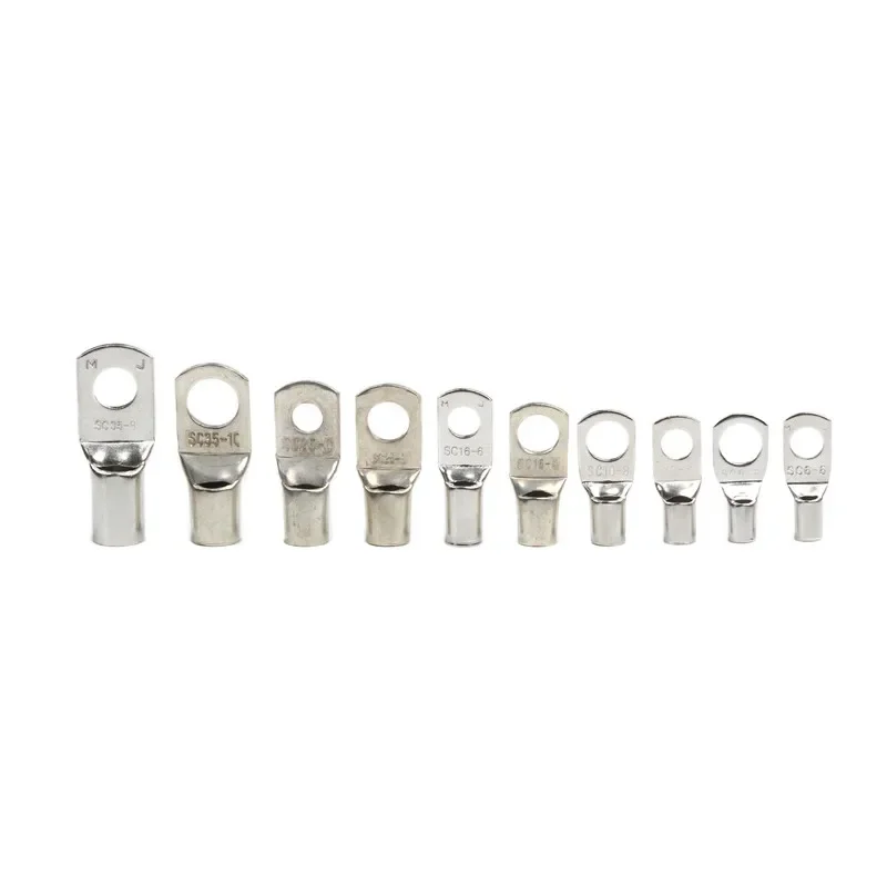 10/50/100Pcs SC6-6 SC6-8 SC10-6 SC10-8 SC16-6 SC16-8 Hole Tinned Copper Cable lugs Wire Ring Connectors Copper Tube Lug Bolt