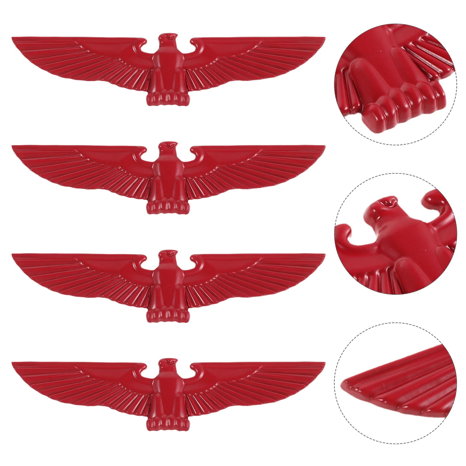 

4pcs 3D Metal Car Stickers Eagle Shape Badge For Vehicle Body Side Exterior Decoration Emblems Bumper Hood Auto