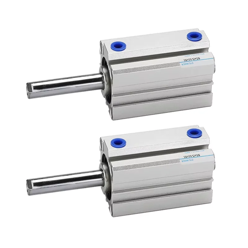 

SDAD Compact Small Air Pneumatic Cylinder 16-100mm Bore Double Acting 5/10/20/40/50/60/70/80/90/100mm Stroke Thin Cylinders