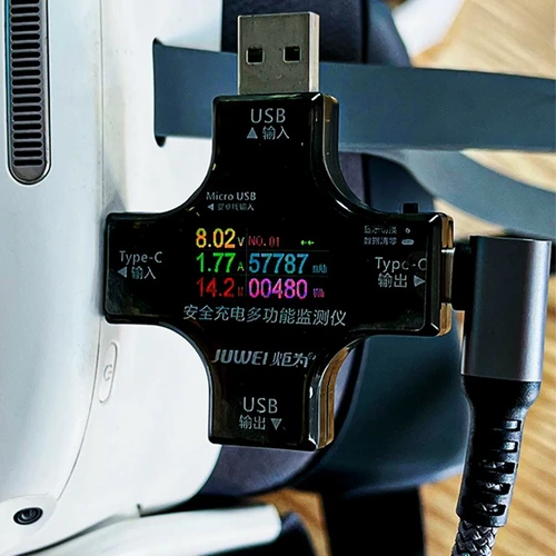 Imagen 2 del producto Cable de datos de transmisión USB3.2 Gen1 VR Link para Meta Quest 2 3 3S/PICO Neo 3/PICO 4 Cable de carga rápida 9V 2A Cable de datos USB-C de 5Gbps