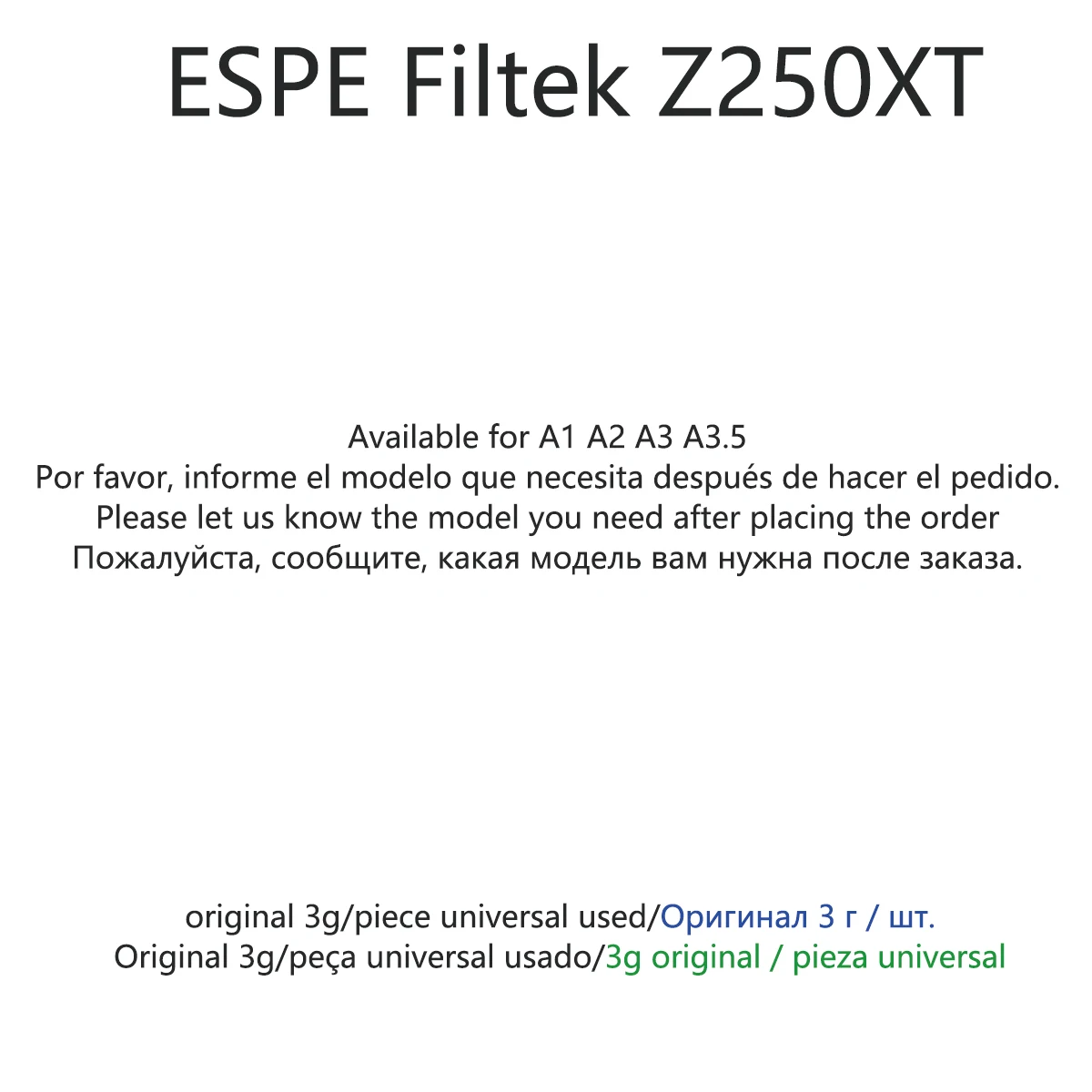 2025 nuevos materiales dentales 1 Uds P60 Transbond XT Transbond Plus ESPE Filtek Z250 Z350XT fluido 4g 2 g/unids para uso en odontología