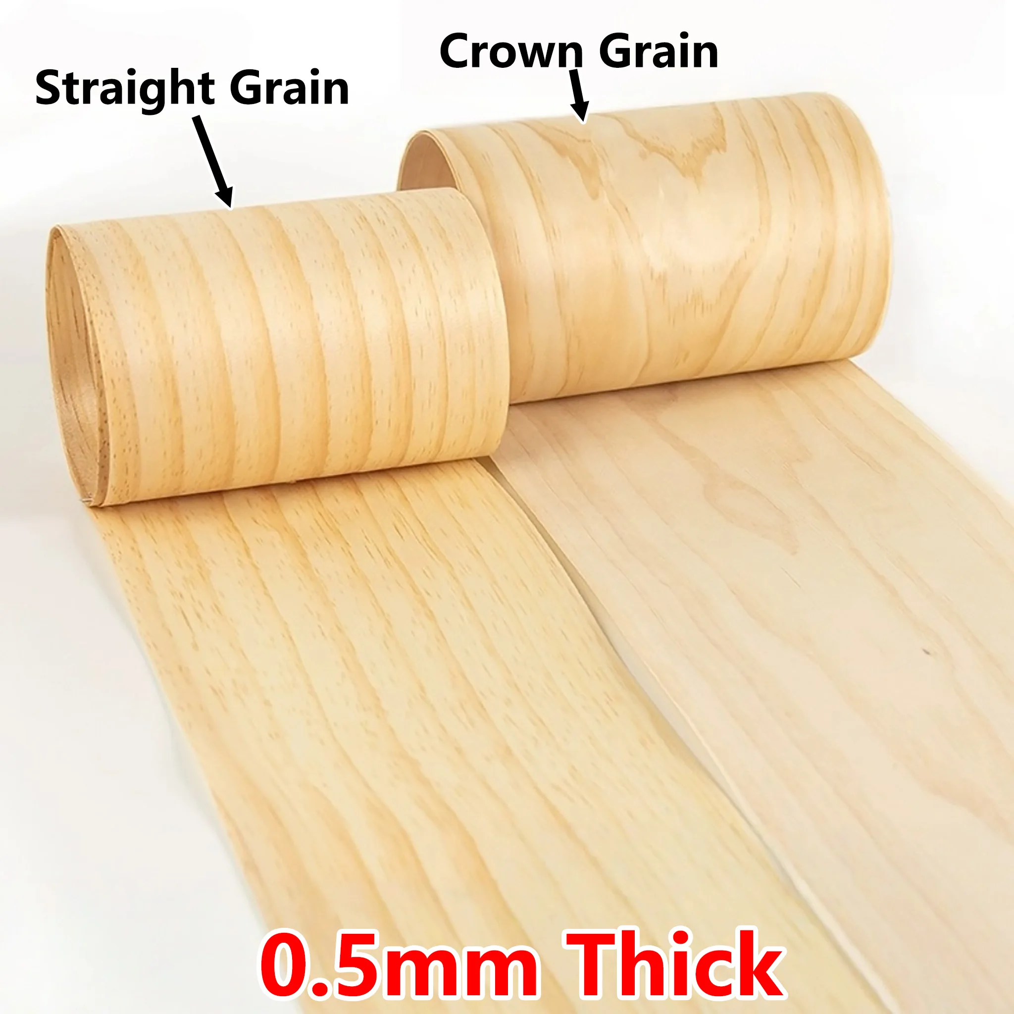 0.5mm Thick Natural New Zealand Pine Wood Veneer for Woodworking Furniture Door Cabinet Wall Panel Decoration Craft