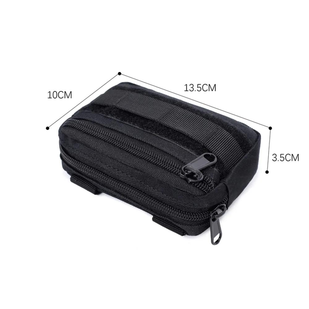 Pacote edc de camada dupla tático molle cinto de cintura náilon à prova dwaterproof água hip bolsa fanny pacote acampamento caça acessórios saco utilitário