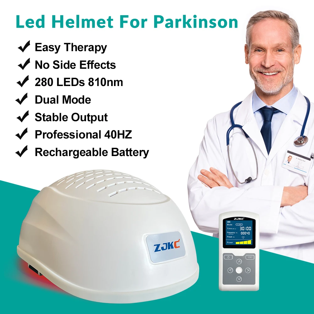 ZJKC Parkinson Products 810nm Light therapy Brain Stimulation therapy Helmet Boost the Brain Activities for Stroke Alzheimer