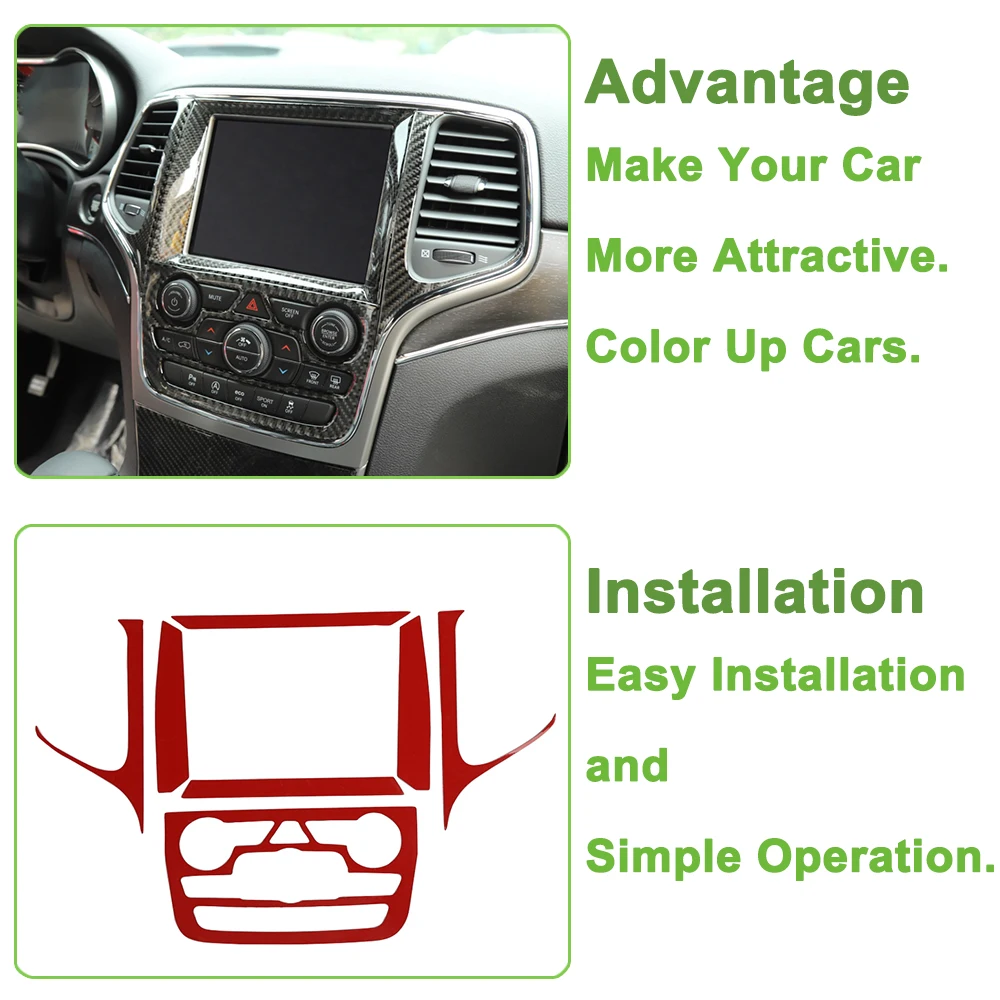 Car Central Control Navigation Decoration Frame Cover Trim for Jeep Grand Cherokee 2014 2015 2016 2017 2018 Interior Accessories