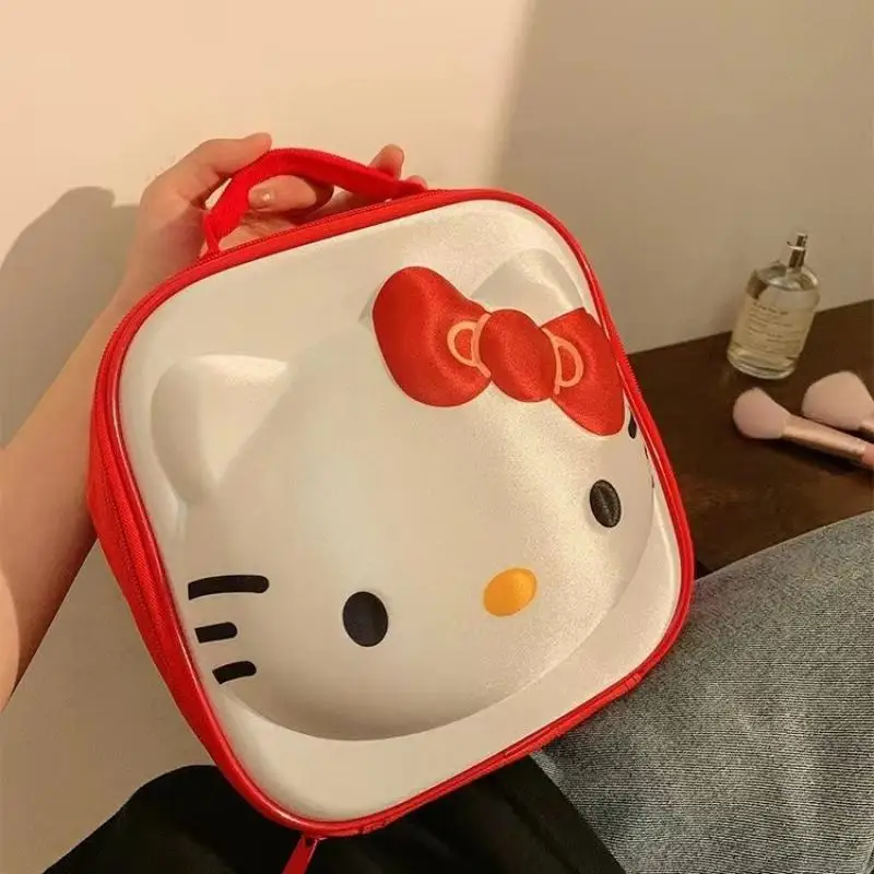 Sanrios Kozmetik Durumda Kuromi Hello Kitty\'nin Karikatür Eva Kozmetik saklama çantası Büyük Kapasiteli Taşınabilir Seyahat Taşınabilir makyaj