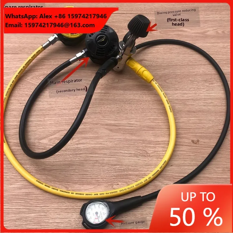 Diving Equipment Complete Pressure Reducing Valve Primary Secondary Breathing Apparatus Spare Secondary Head Copper Model PKD97