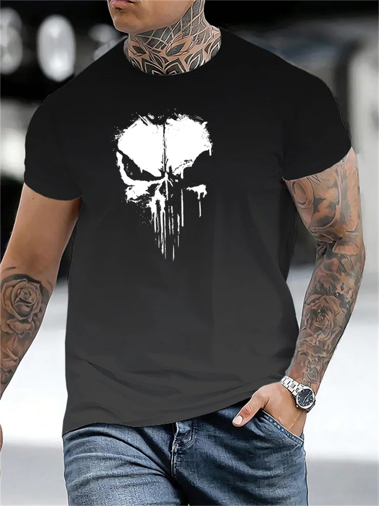 2024 new Men's short sleeved T-shirt men's round neck casual T-shirt 3D pattern top fashionable street wear men's style