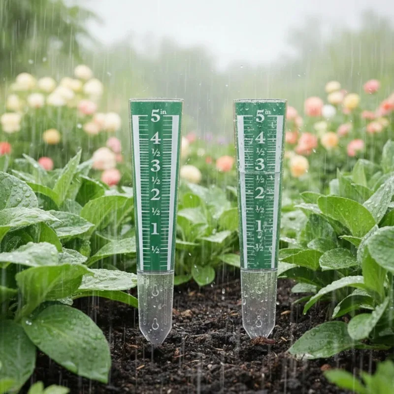 Professional Outdoor Rain Gauge Durable Construction Magnified Scale Easy Read Numbers for Garden Farm and Weather Enthusiasts