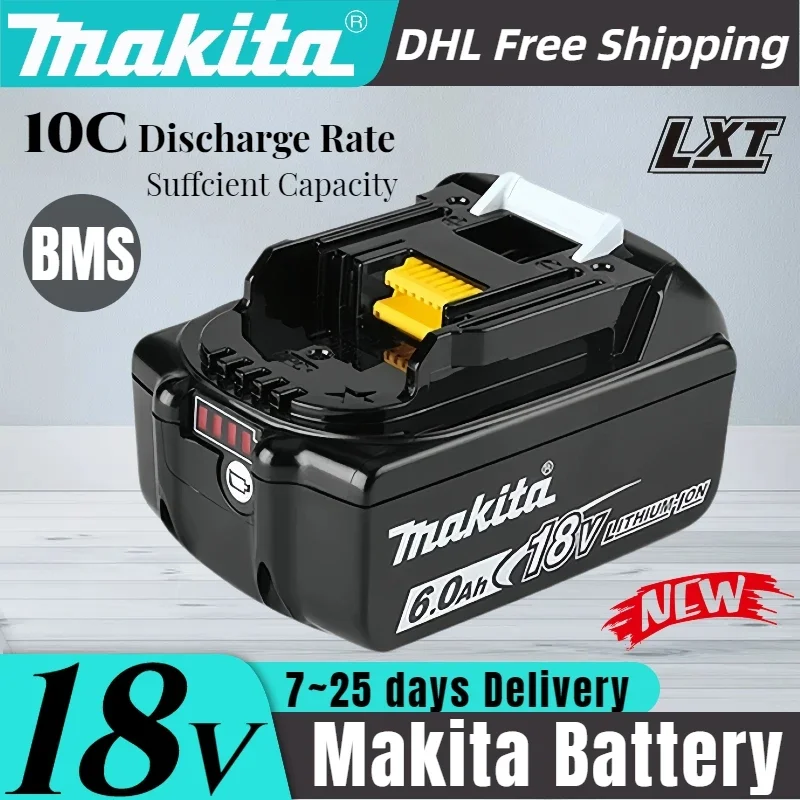 100% Original Makita 18V Battery compatible 18V BL1860 BL1850 BL1840b BL1830 BL1815 LXT-400 lithium-ion Battery Replacement 108W