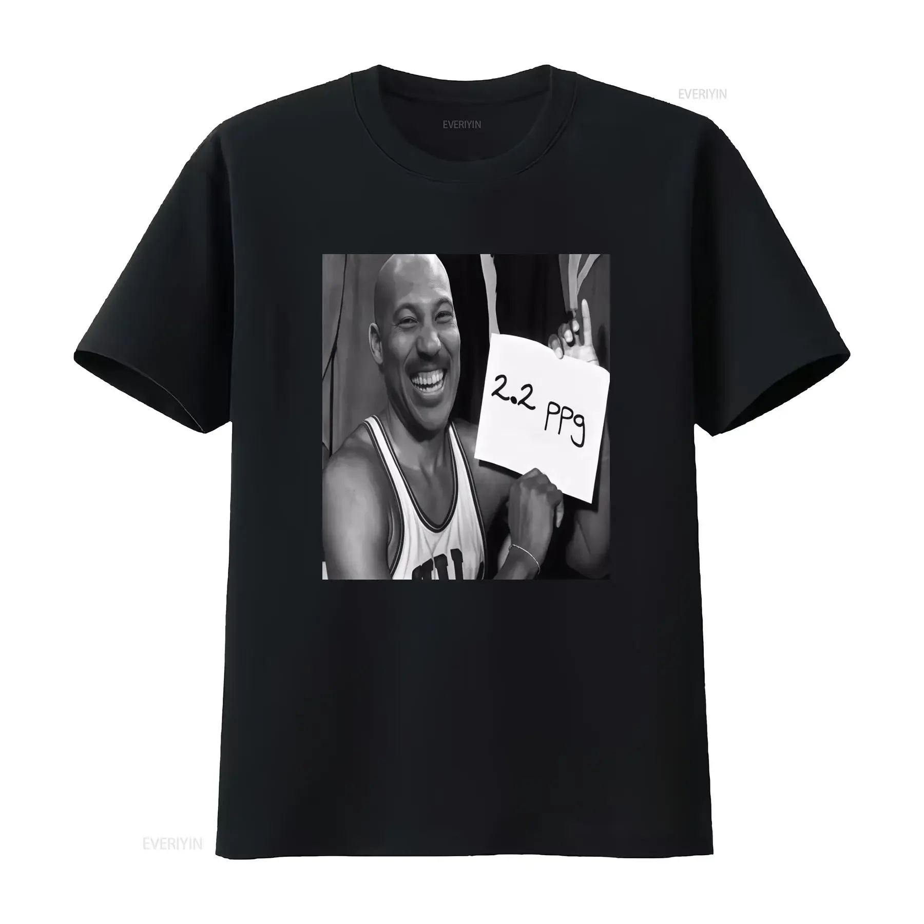 Funny Lavar Ball 2 PPG Basketball Meme Print Casual Streetwear T Shirt vintage Washed homme Soft fashion graphic Slightly