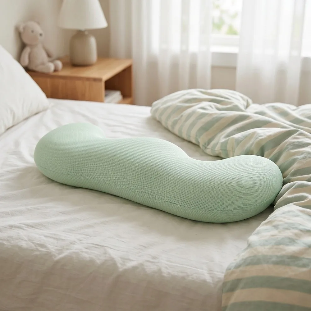 Cooling Maternity Support Pillow with Hugging Design for Side Sleepers for washable Cover Breathable 80 cm PP Cotton