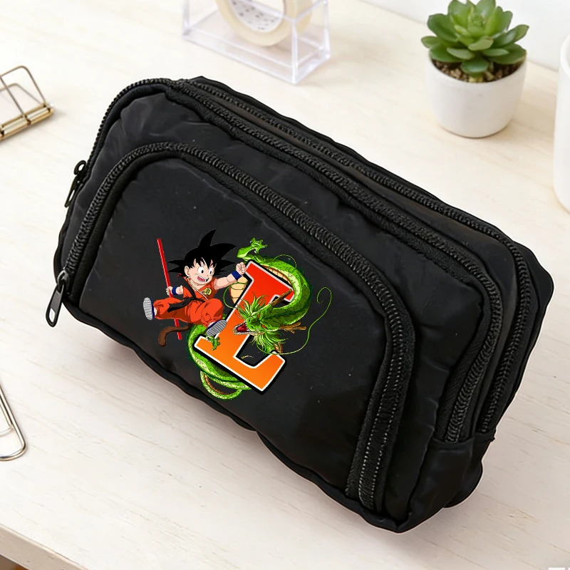 

Новые пеналы Dragon Ball с мультяшным принтом Сон Гоку, аниме-пеналы для мальчиков и девочек, многослойные, для школы и канцелярских принадлежностей