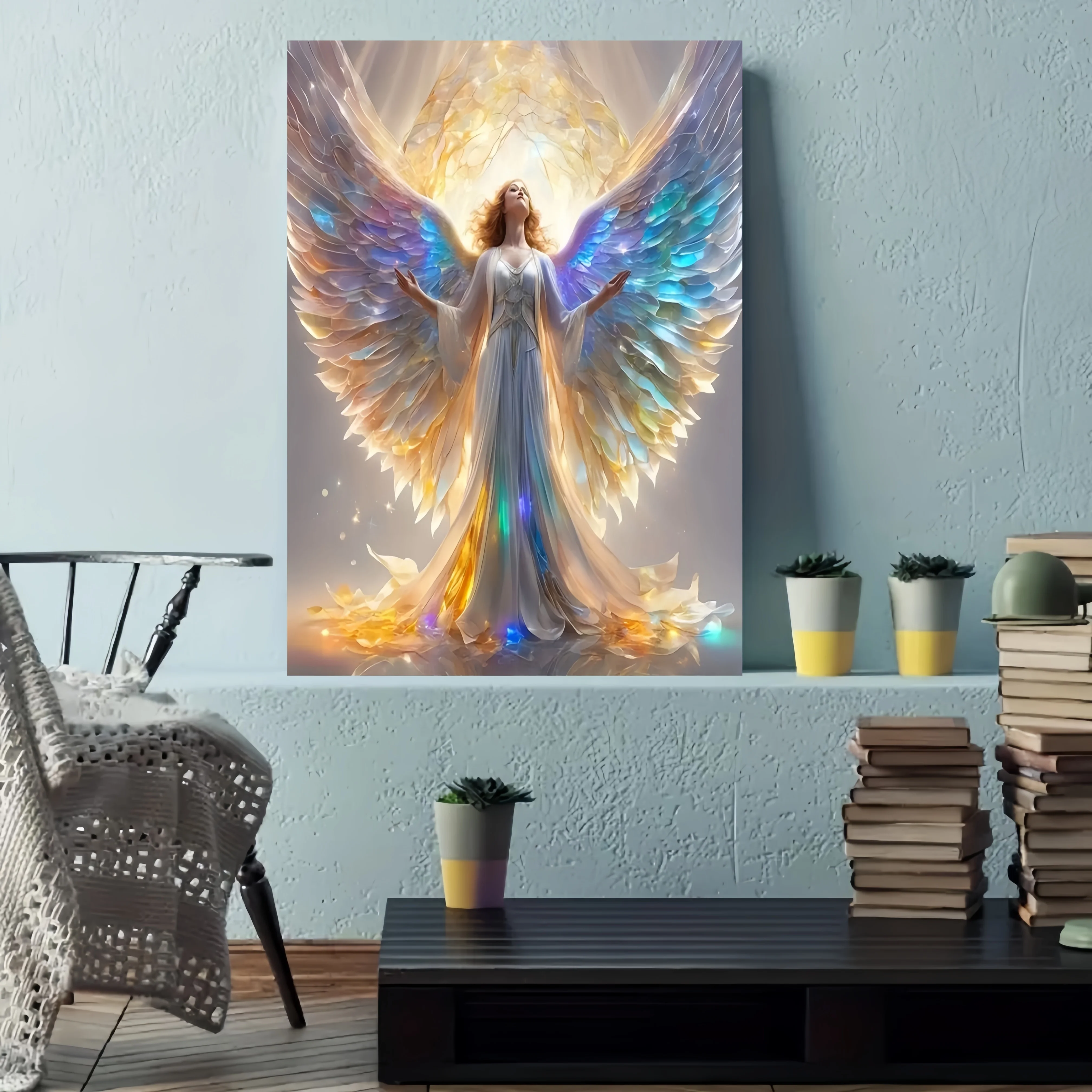 

[1000 шт. пазл «Ангел»] 1000 шт. яркий разноцветный пазл «сделай сам» на тему ангела | Прочный и портативный картон, 50.