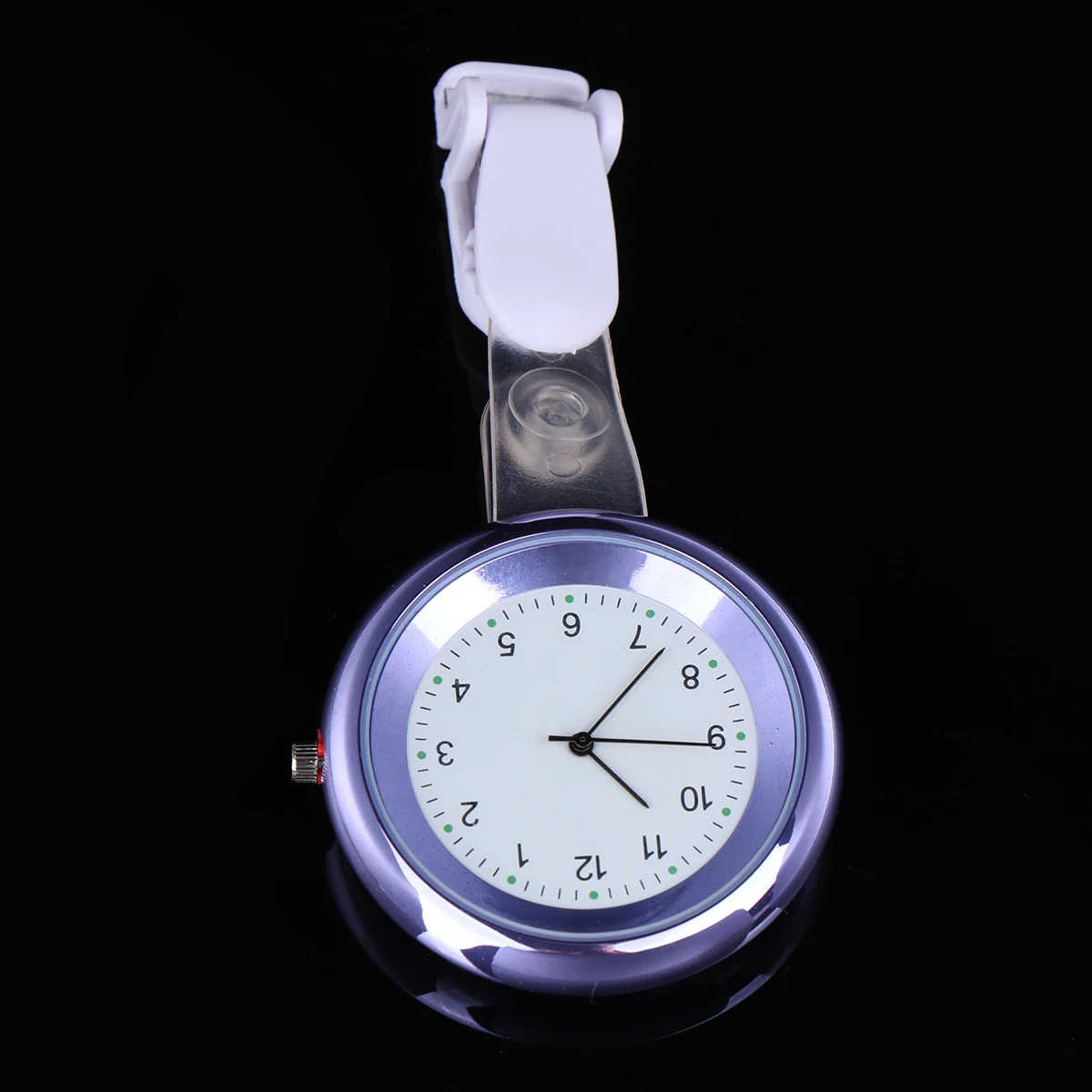 

Stylish Color Alloy Fob Watch For Doctors Nurses Durable Quartz Movement Portable Medical Pocket Hanging Gift Black