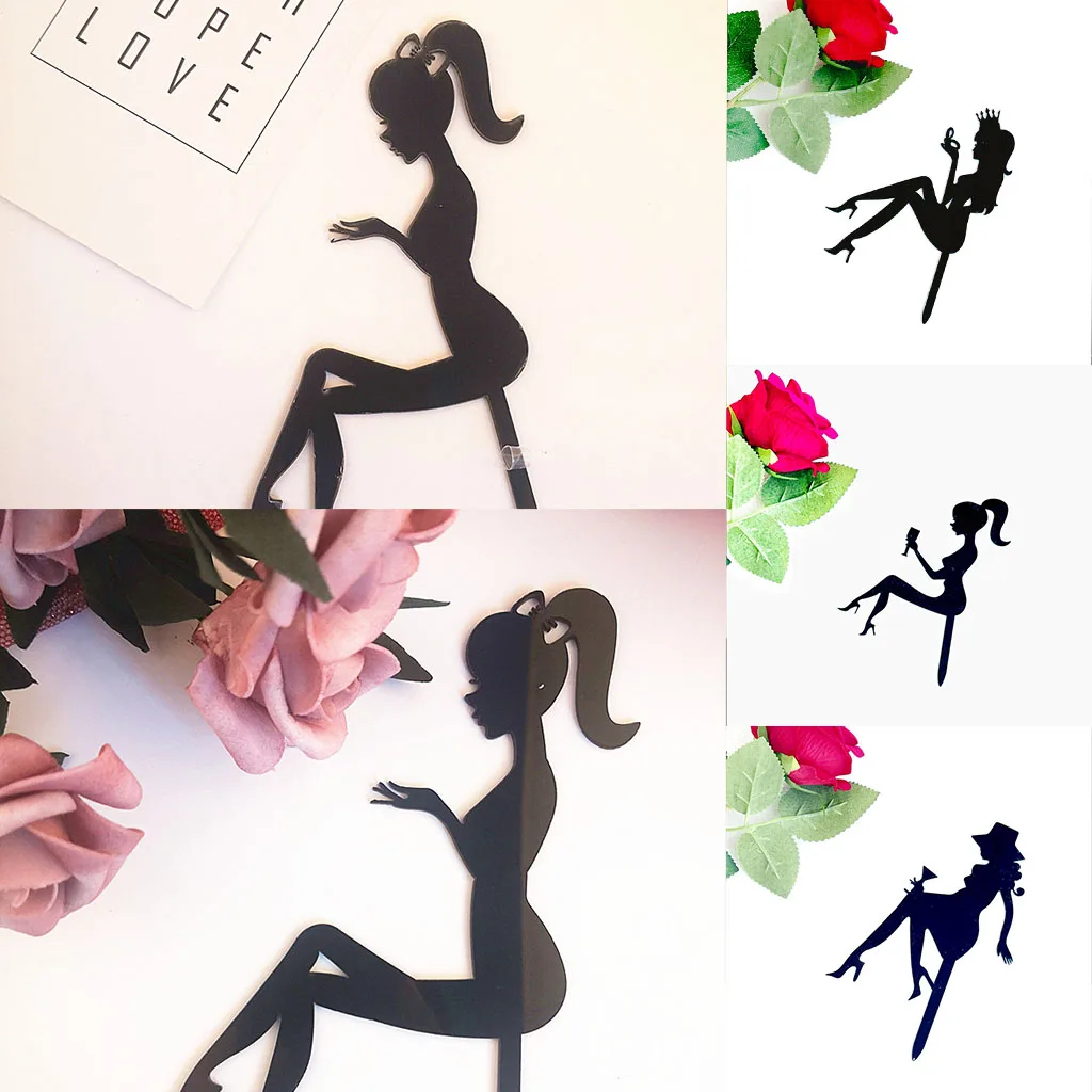 

New High Heels Lady Happy Birthday Acrylic Cake Topper Wedding Girls Cake Toppers for 16 18 21 Birthday Party Cake Decorations