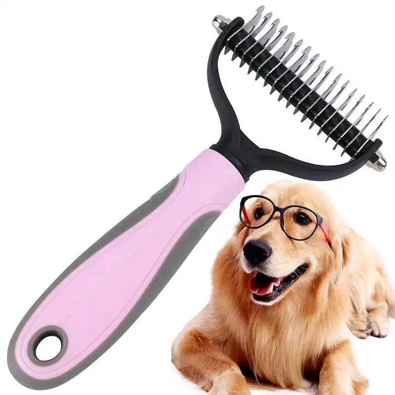 Professional Pet Deshedding Brush Dog Hair Remover Pet Fur Knot Cutter Puppy Cat Comb Brushes Dogs Grooming Shedding Supplies