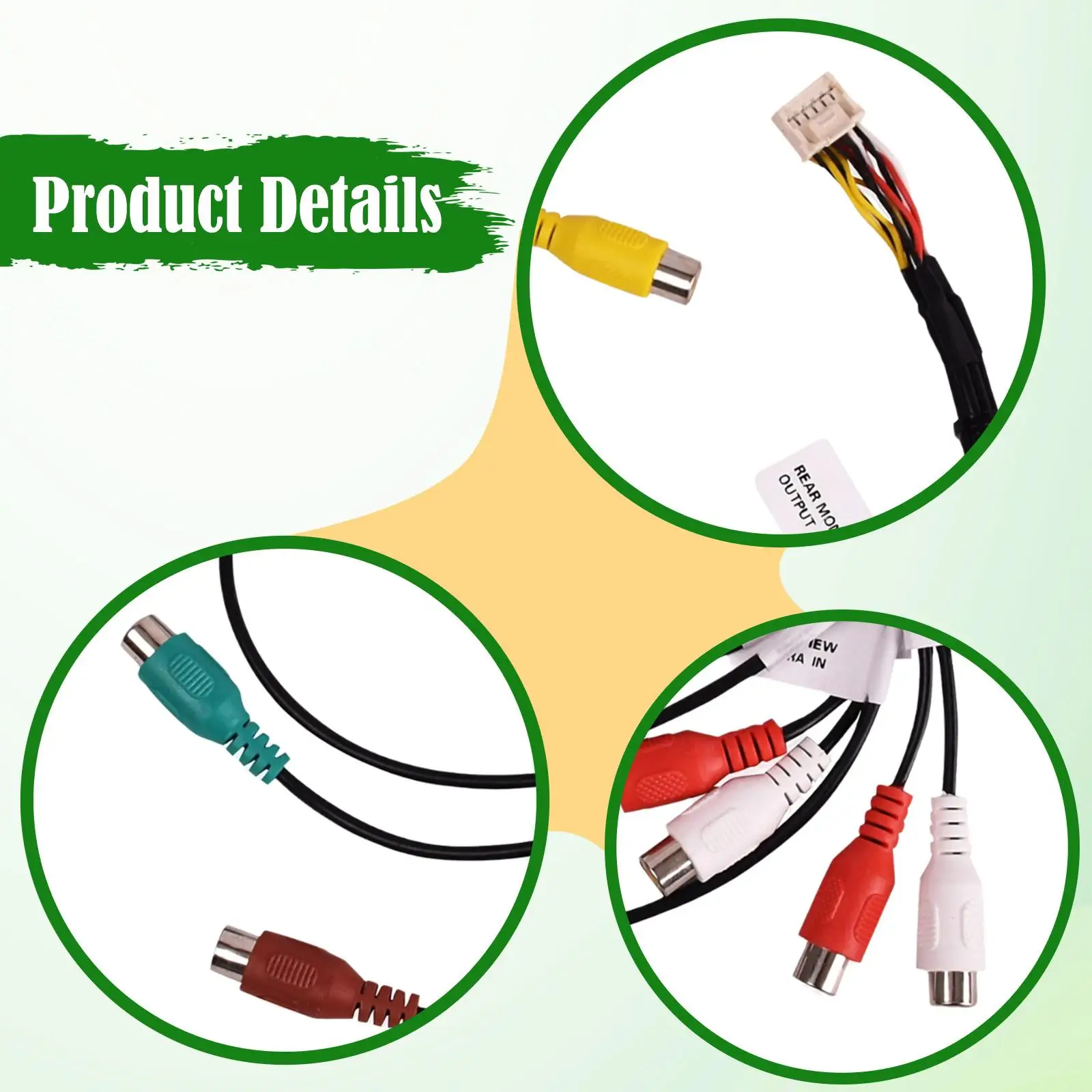 RCA Harness Cable Universal Installation Wire Car Stereo System Plug Assembly Harness for DMH-341EX XT-91918-L4