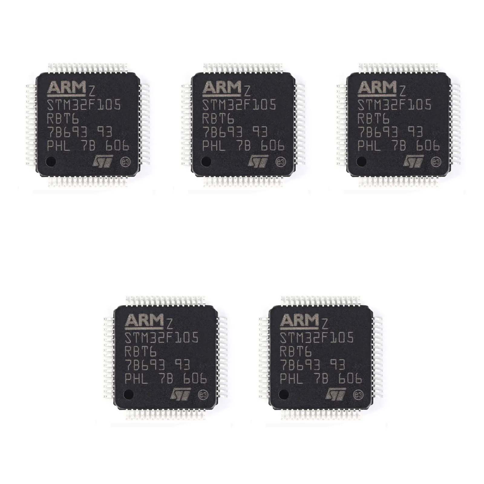 5pcs STM32F105RBT6 LQFP-32 ARM Cortex-M3 32-bit microcontroller MCU Single-Chip Microcomputer