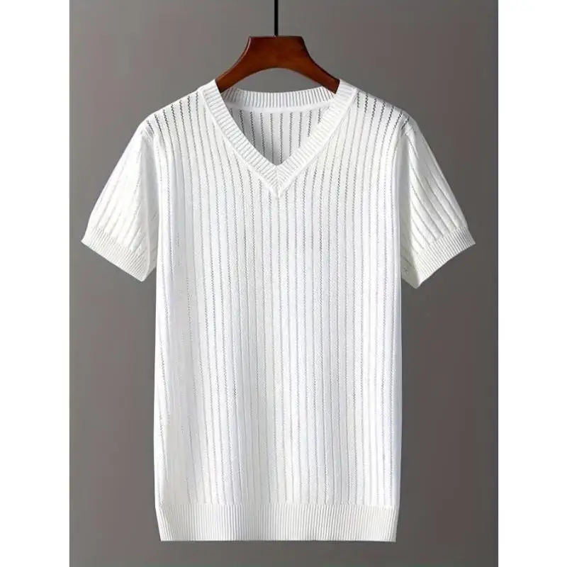 

Men's Knitted Ice Silk Fiber Collar ort Ne Sweater Thiened Nine Sve Collar Ciwalk Inner Wear Winter Season