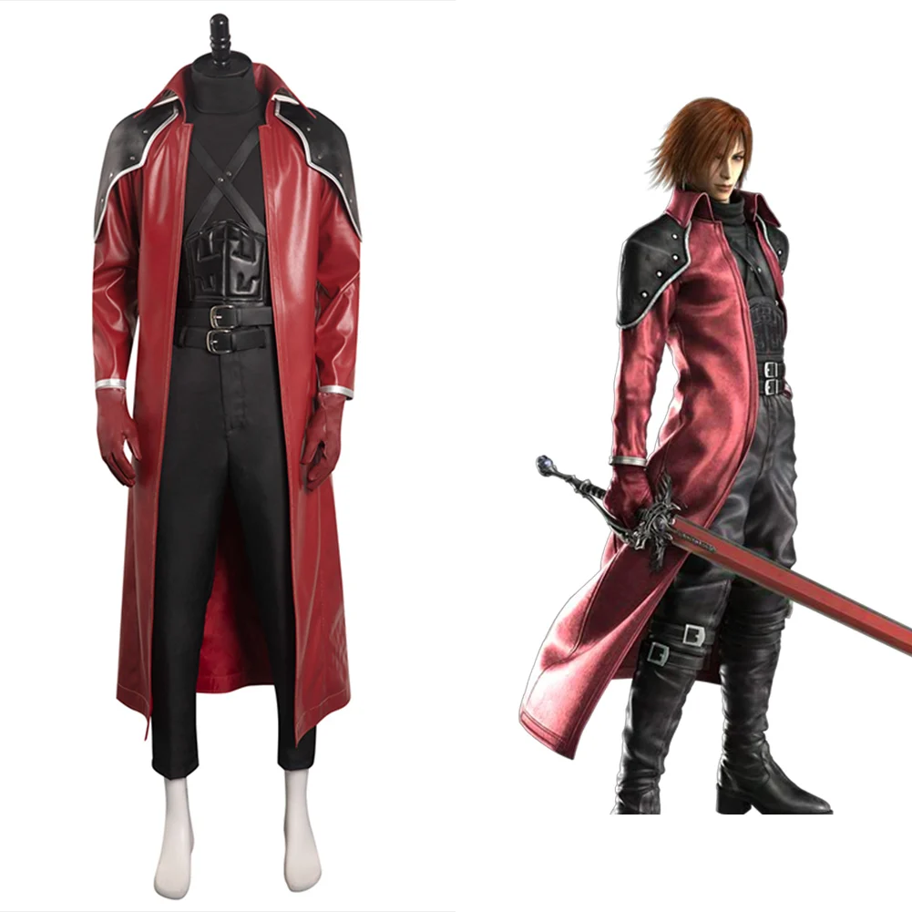 Crisis Core Final Fantasy VII Reunion Genesis Rhapsodos Costume Cosplay abiti Halloween Carnival Suit per uomini adulti gioco di ruolo