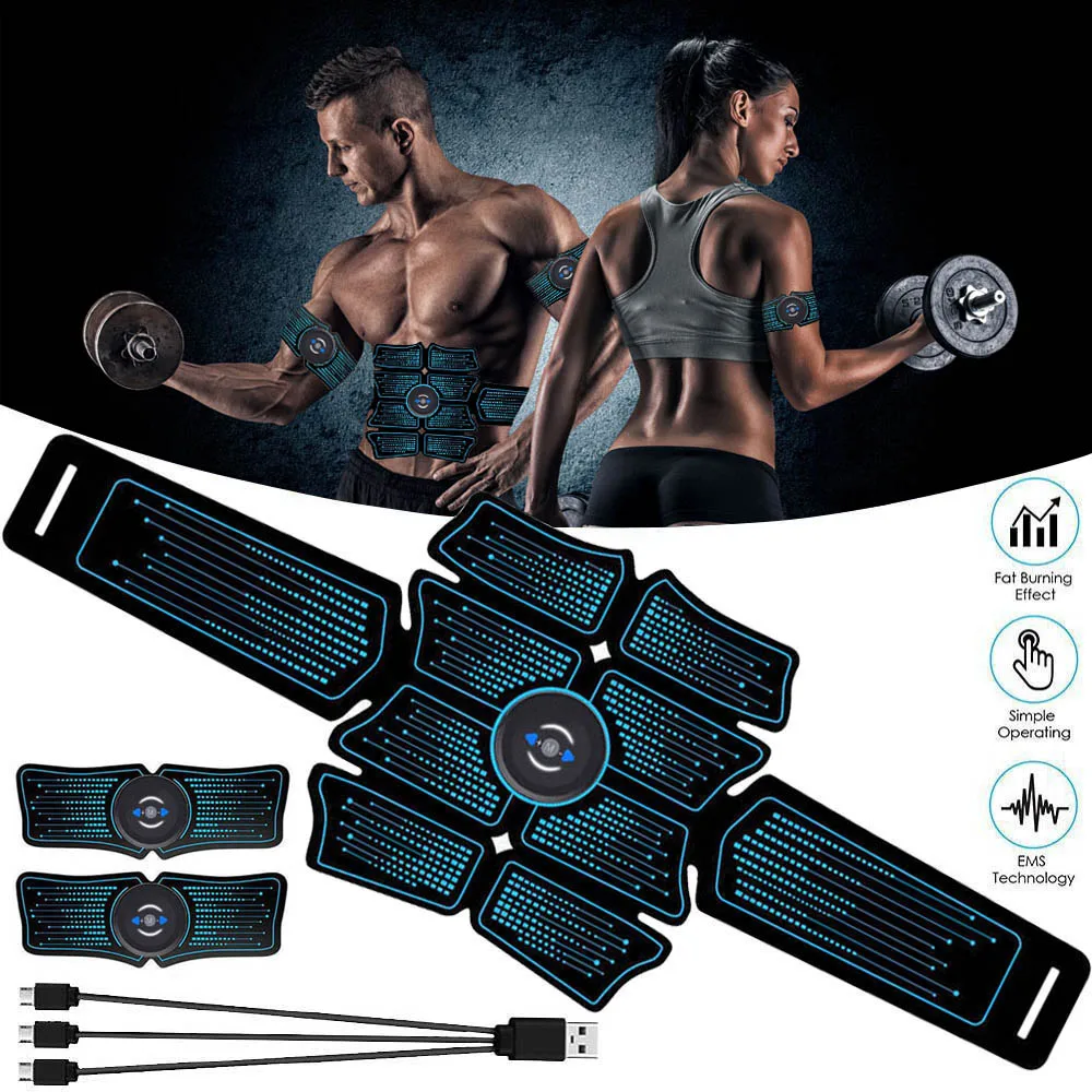 

Muscle Electro Stimulator EMS ABS Electrostimulator Abdominal Electric Massager Training Apparatus Fitness Machine Building Body