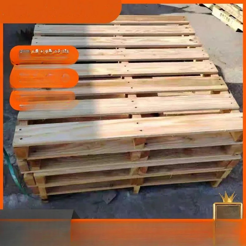 Solid wood pallet logistics wooden frame forklift card board pad warehouse board two sides four sides into the fork shelf